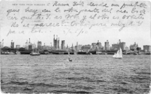 Postal de Nova York enviada per un emigrant d'Orba l'any 1910